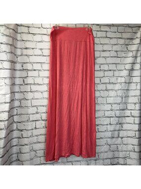 Wet Seal Y2K Womens XL Long Skirt Maxi Colorful Summer Lightweight Coral Stretch